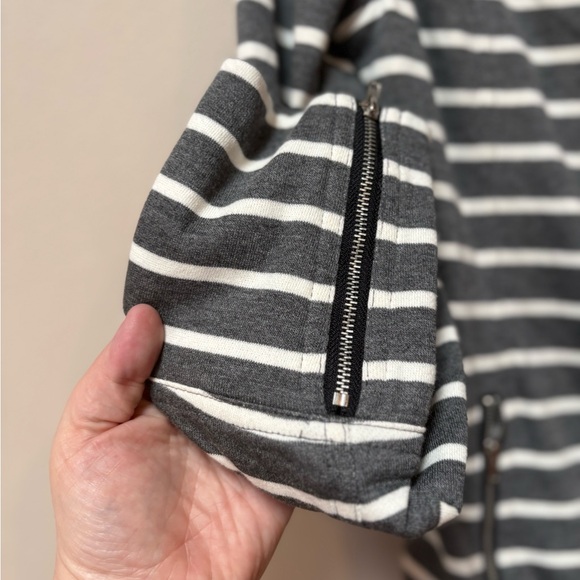 Market & Spruce Striped Moto Jacket NWT Medium Stitch Fix - Picture 4 of 5